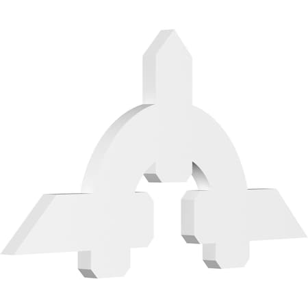 Ekena Millwork Ericson Architectural Grade PVC Gable Bracket, 48"W x 24"H x 2"D x 6"F, 12/12 Pitch GBP048X24X0206ERI00